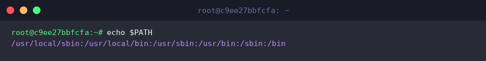 Displaying the active PATH search string