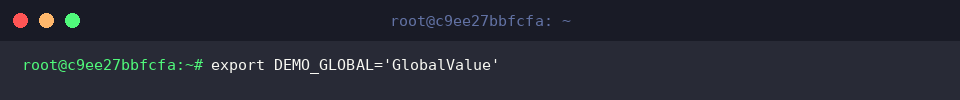 Exporting environment variable for child inheritance