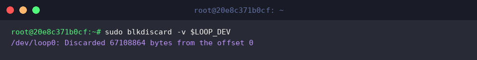 Executing full-extent discard command