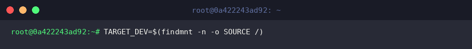 Resolving root device source using findmnt