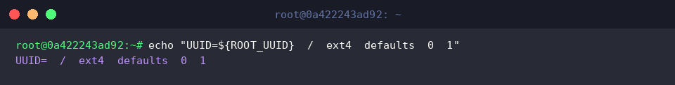 Generating formatted /etc/fstab entry string