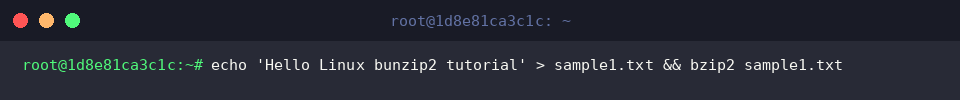 Generating and compressing test file
