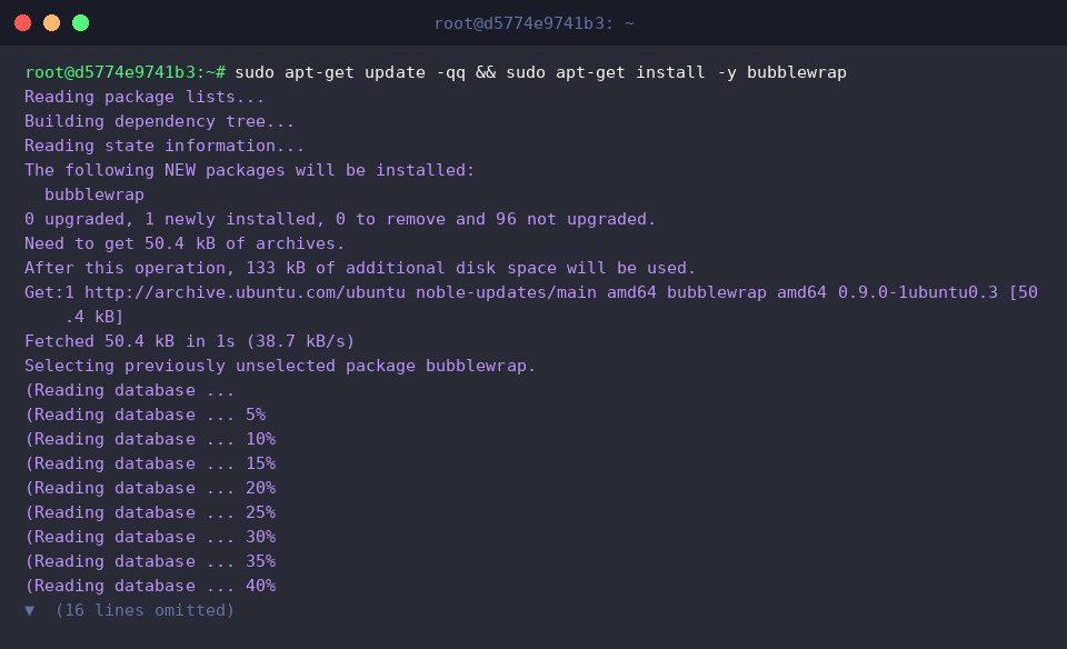 Installing bubblewrap on Ubuntu
