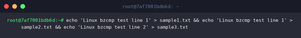 Create sample plain text files