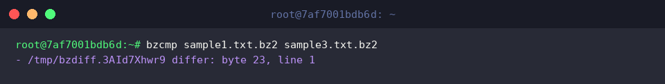 Detect mismatch between differing bz2 files