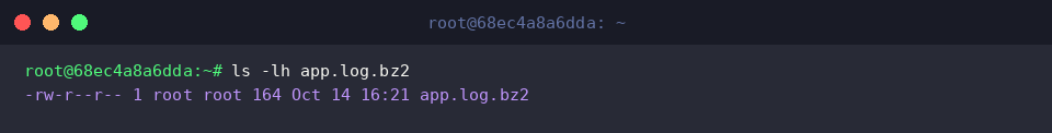 Verify the generated bz2 file
