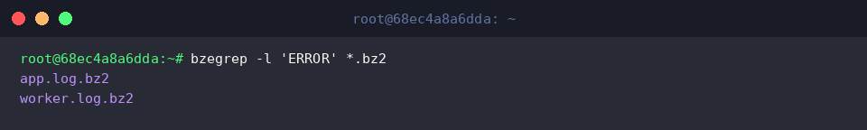 List matching archive names only using -l