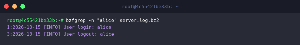 Displaying line number prefixes with -n option