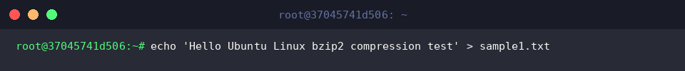 Generating initial sample text file