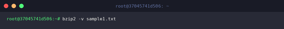 Compressing sample1.txt with verbose output