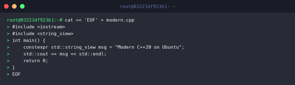 Generating modern.cpp using C++20 syntax