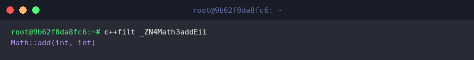 c++filt _ZN4Math3addEii