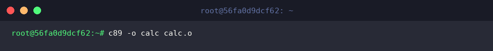 Link calc.o into calc executable