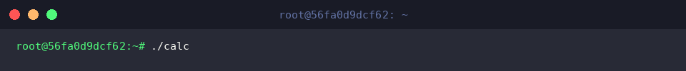 Execute calc binary