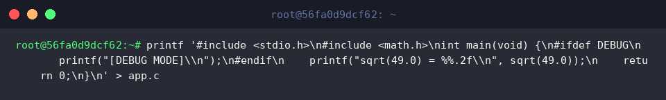 Create app.c source file