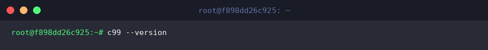 Checking the installed c99 compiler version