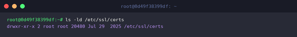 Checking /etc/ssl/certs attributes