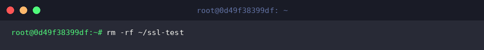 Removing temporary test files