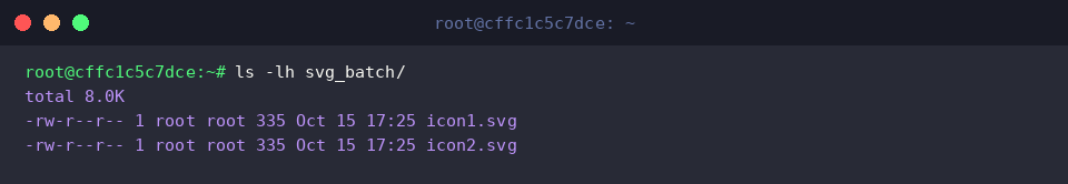 Inspect batch conversion output files
