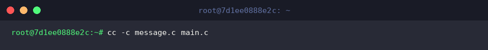 Generating object files with cc -c