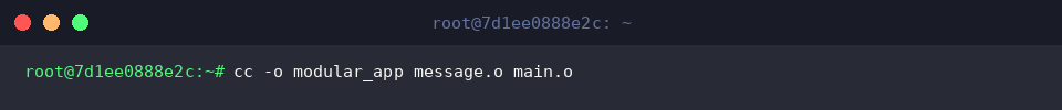 Linking object files into modular_app