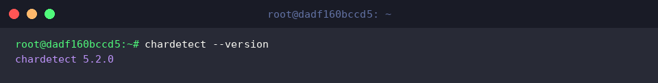 Check installed chardetect version