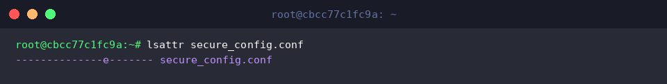 lsattr secure_config.conf