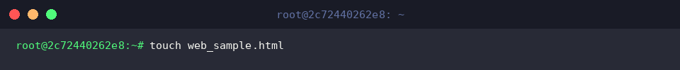 Creating a sample test file