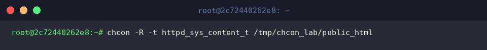 Applying security context recursively