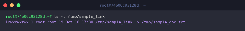 Inspecting initial symlink attributes