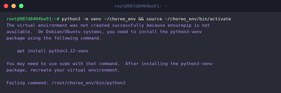 Creating and activating isolated Python virtual environment