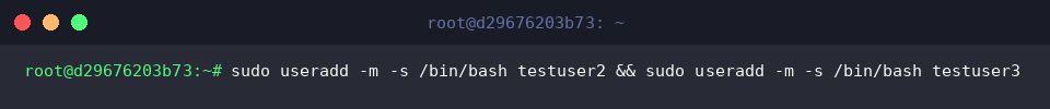Provisioning multiple test users