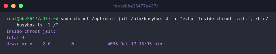 Launch shell inside the BusyBox chroot environment