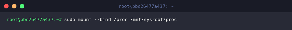 Bind mount proc virtual filesystem