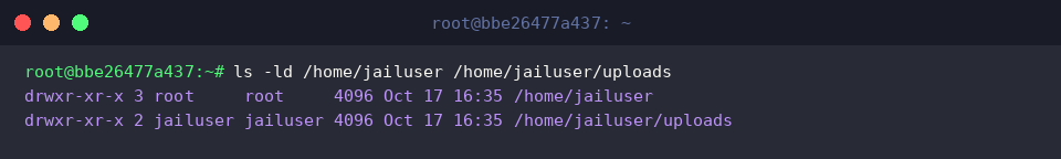 Verify directory permissions and ownership