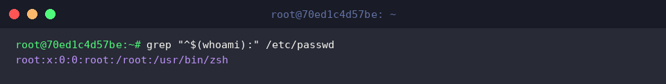 Verifying updated shell entry in etc passwd