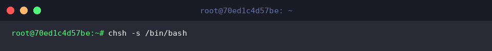 Reverting default shell to bash