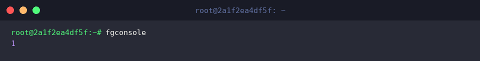 Querying active console index with fgconsole