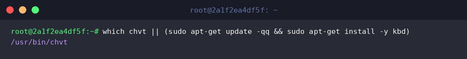 Checking chvt availability