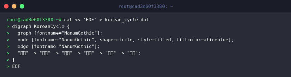 Defining a multilingual workflow with NanumGothic font