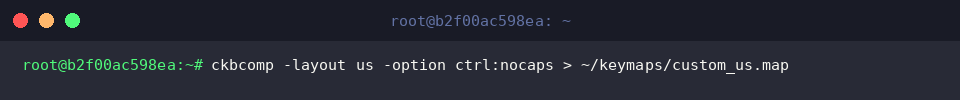 Save compiled keymap to file using output redirection