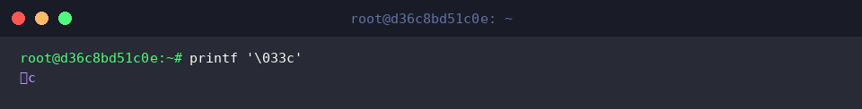 Triggering hardware-level reset with printf sequence