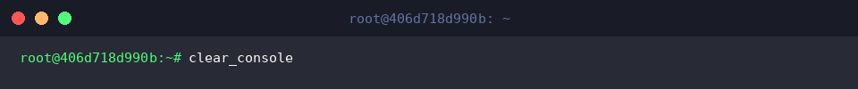 Flushing display memory with clear_console