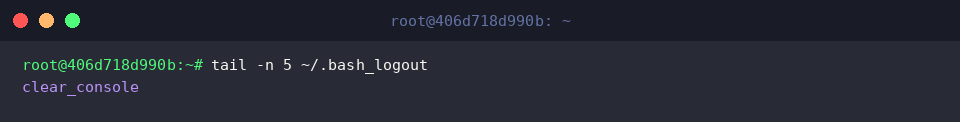 Verifying bash_logout configuration
