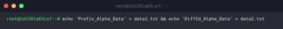 Create sample data with divergent prefixes