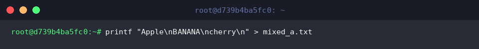 Generate first mixed-case file