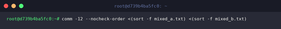 Demonstrate byte-level evaluation under case-insensitive sorting