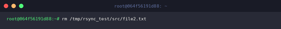 Deleting file2.txt from source directory