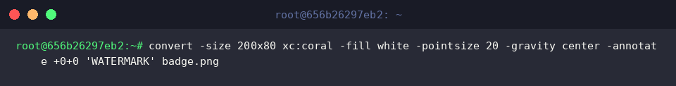 Creating the watermark badge