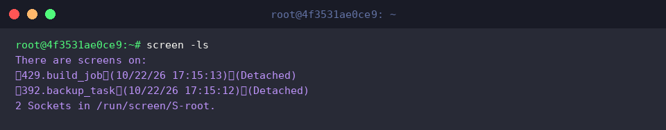 Confirm concurrent detached sessions